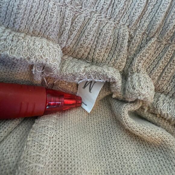 Unbranded Barrel Leg Pull On Lounge Pants SZ M Tan Brown Boho Comfort - Picture 5 of 5